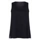 Yoek Chiffon Sleeveless Top Black