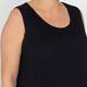 Yoek Chiffon Sleeveless Top Black