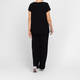 Yoek Jersey Cap-Sleeve Top Black