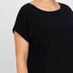 Yoek Jersey Cap-Sleeve Top Black