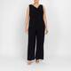 Yoek Wide Leg Jersey Pull On Trouser Black