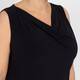 Yoek Cowl Neck Jersey Top Black