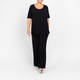 Yoek Pull On Jersey Wide Leg Trousers Black