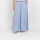 Yoek Pull-On Wide Leg Pale Blue Chambray Trouser