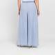 Yoek Pull-On Wide Leg Pale Blue Chambray Trouser