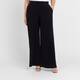 Yoek Wide Leg Jersey Pull On Trouser Black