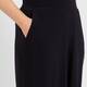 Yoek Wide Leg Jersey Pull On Trouser Black