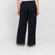 Yoek Chiffon Palazzo Trousers Black 