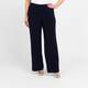Yoek Pull-On Stretch Jersey Trousers Navy 
