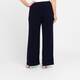 Yoek Pull-On Stretch Jersey Trousers Navy 