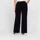 Yoek Pull On Jersey Wide Leg Trousers Black