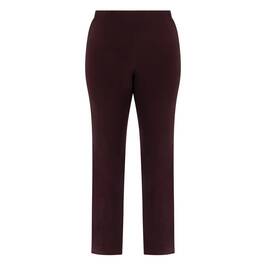 Yoek Pull-On Jersey Trousers Brown  - Plus Size Collection