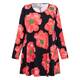 Yoek Floral Jewel Embellished Tunic Red