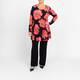 Yoek Floral Jewel Embellished Tunic Red