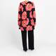Yoek Floral Jewel Embellished Tunic Red