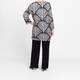 Yoek Frond Print Tunic Black And White 