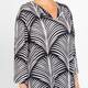 Yoek Frond Print Tunic Black And White 