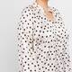 Yoek Satin Polka Dot Tunic Cream