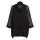 Yoek Sheer Cowl Neck Tunic Black 