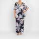 Yoek Satin Floral Print Trousers 