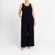 Yoek Wide Leg Jersey Pull On Trouser Black