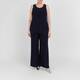 Yoek Satin Jersey Vest Navy