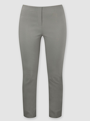 Beige - Stone beige ankle length trousers