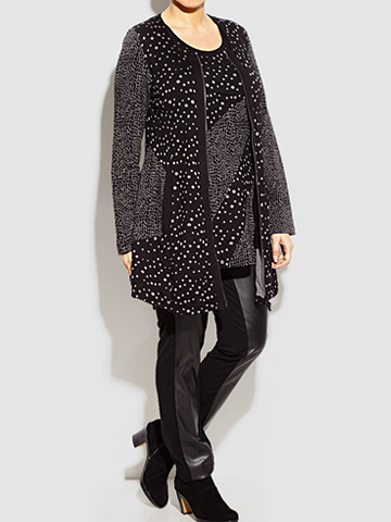 Beige - Black & grey twin set