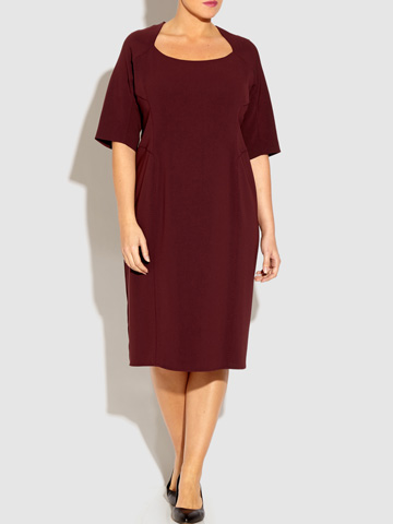 Marina Rinaldi Burgundy Dress
