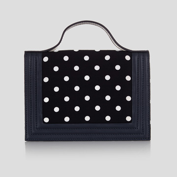 Marina Rinaldi - Navy polka dot handbag