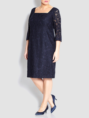 Persona navy lace tailored dress