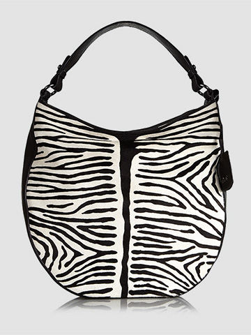 Abro Zebra Print Hobo Handbag