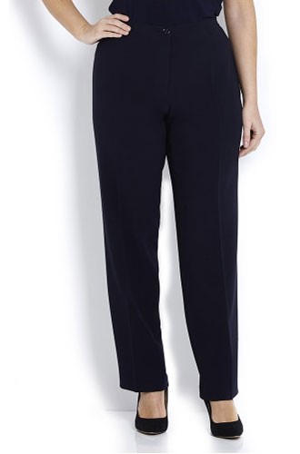 Basler Navy Straight Tailored Trousers