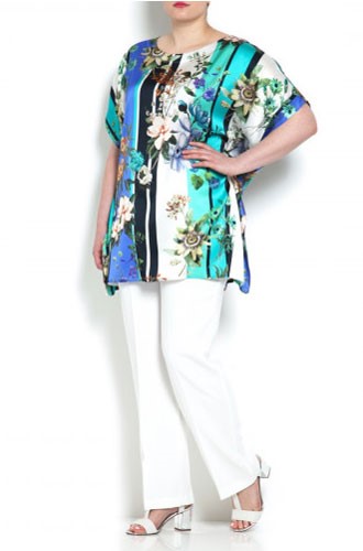 Piero Moretti Turquoise Print Kaftan