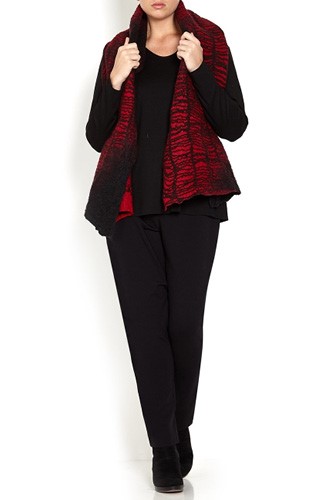 Zuza Bart Red Felted Wool Scarf