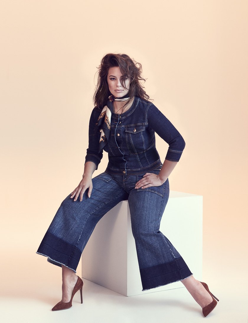 Ashley Graham-x-Marina-Rinaldi Contrast Hem Culottes