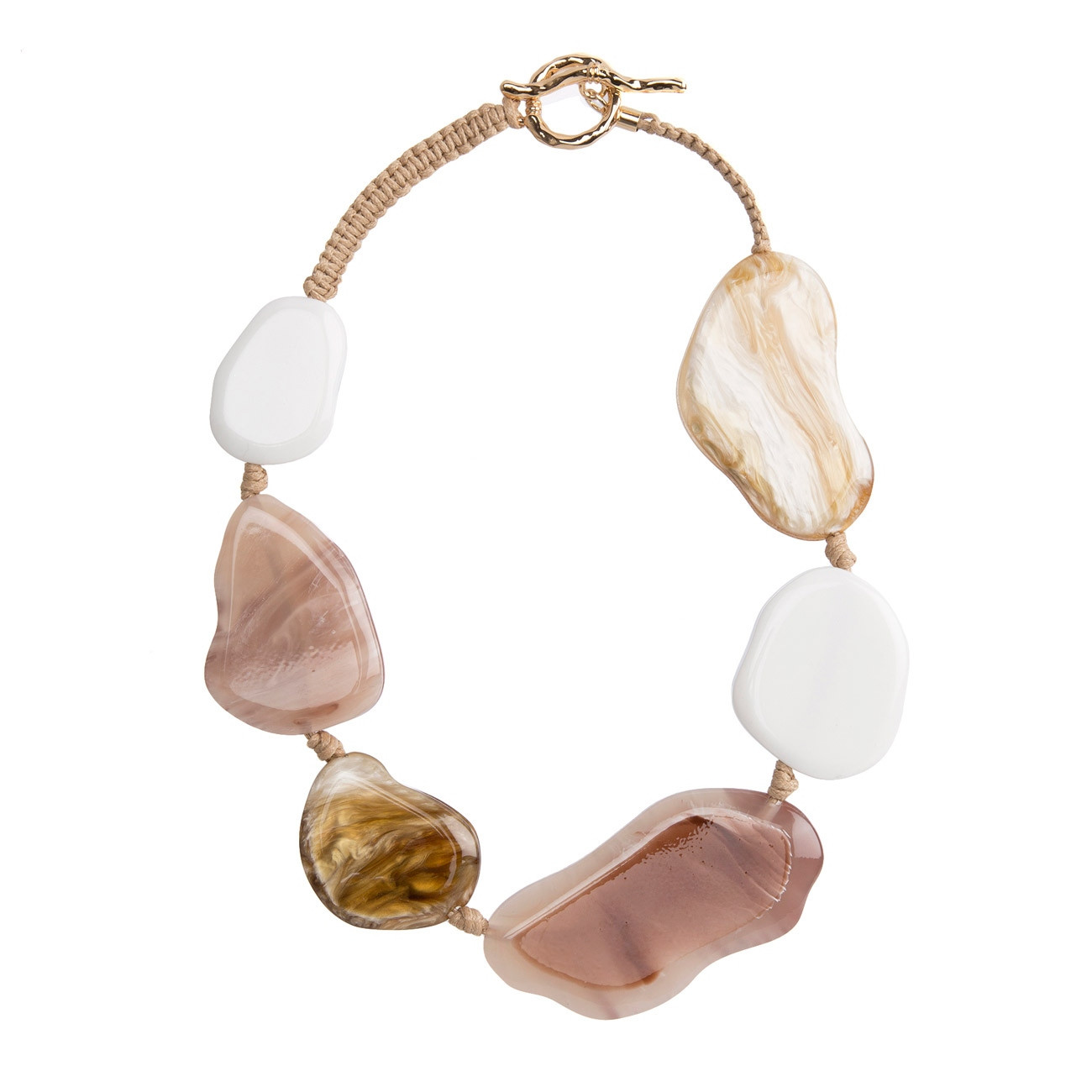 Adele Marie Flat Stones Necklace