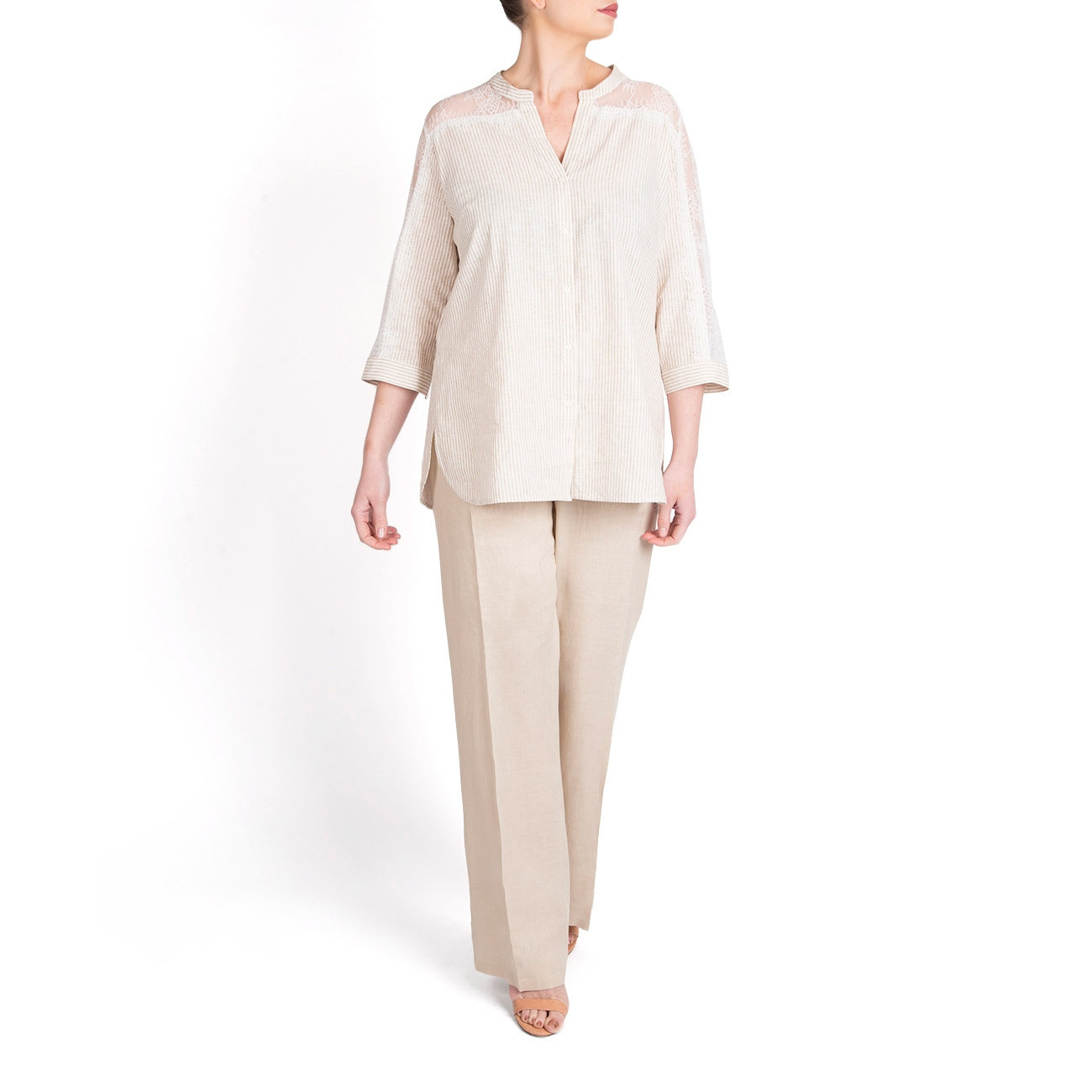 Wide Leg Linen Trousers