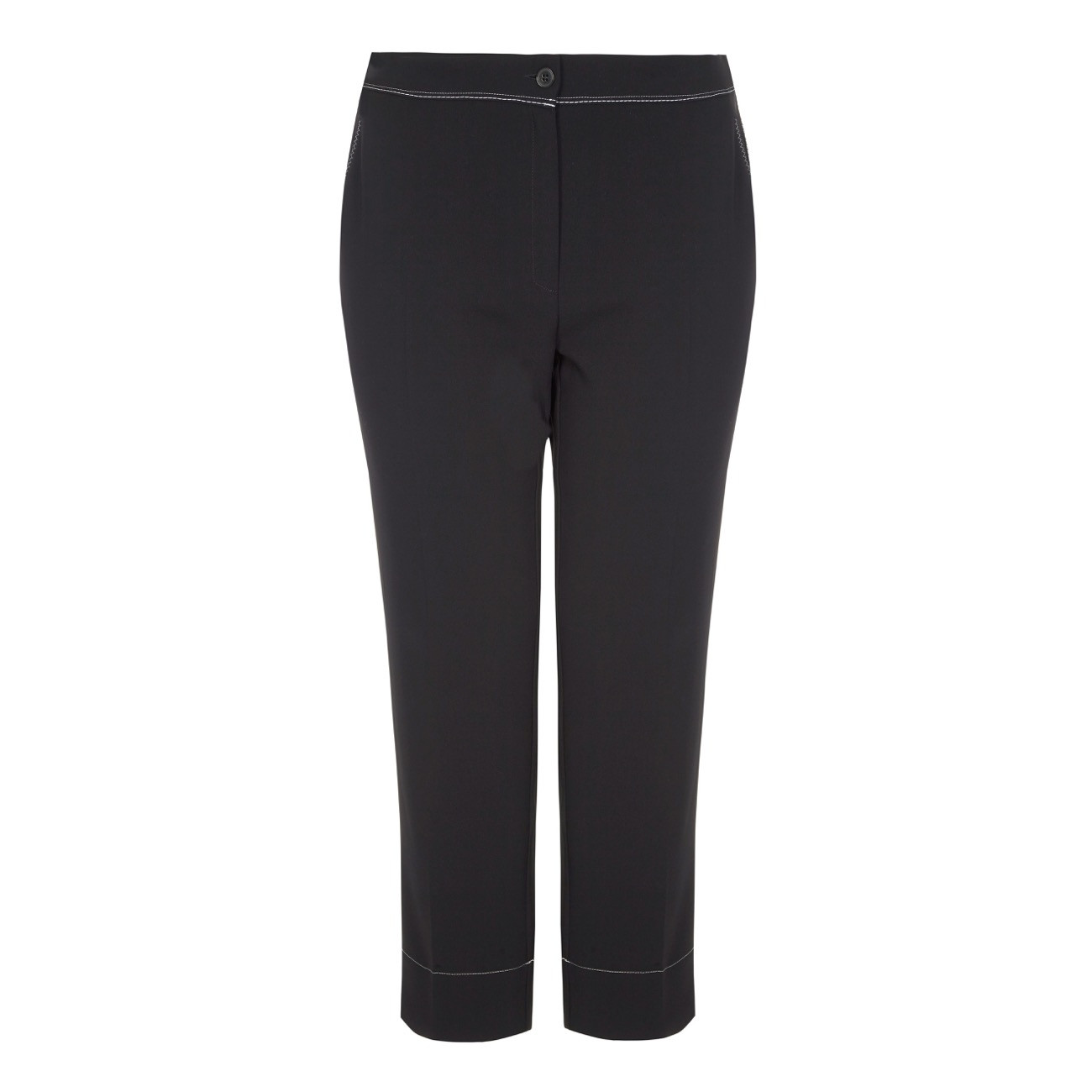 Marina Rinaldi Contrast Stitched Ankle Grazer Trousers