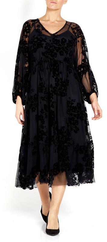 ALEMBIKA-LACE-SHEER-FLOCK-PRINT-WITH-SLIP-BLACK