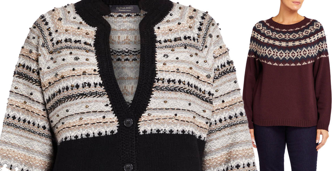 Fair Isle Knitwear by Beige Plus
