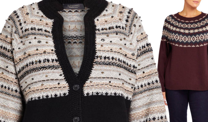 Fair Isle Knitwear by Beige Plus