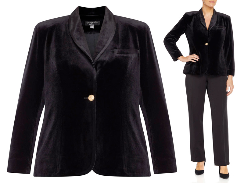 Georgede Velvet Jacket Black