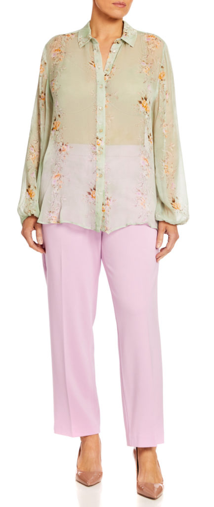 Elena Miro Crepon Viscose Floral Shirt 
