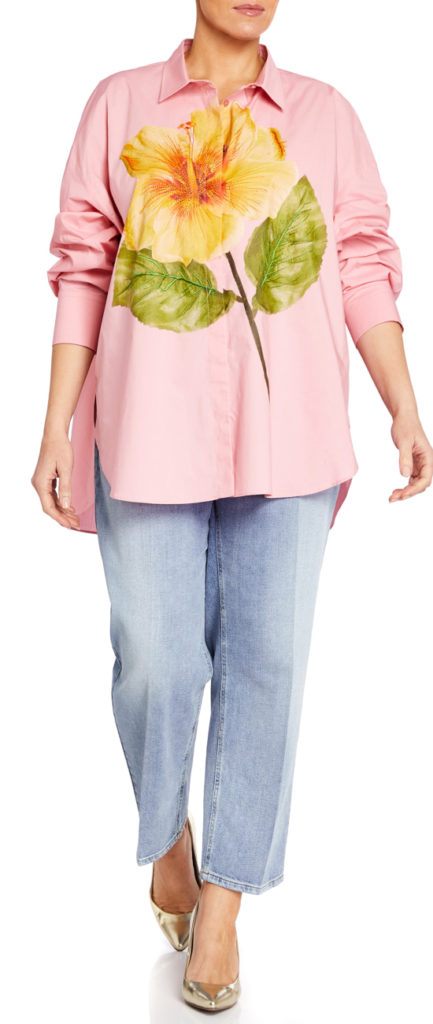 Marina Rinaldi Flower Print Shirt Pink 