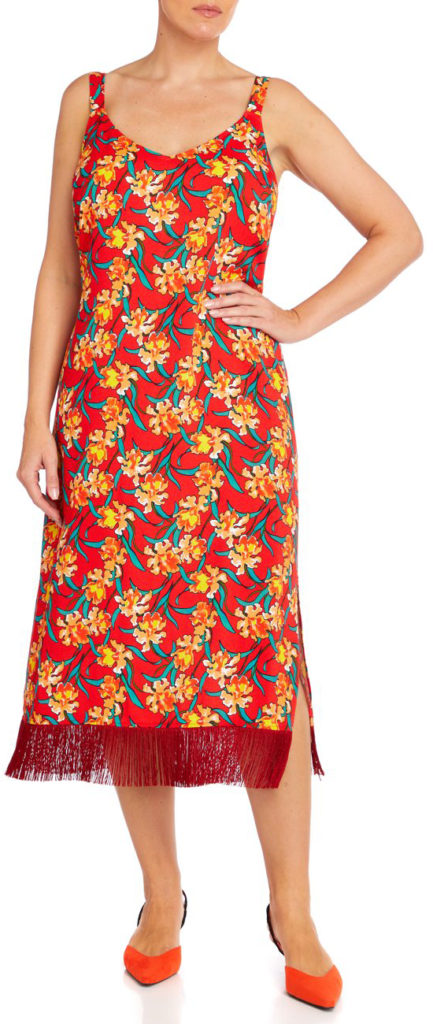 NOW by Persona Print Dress Fringe 