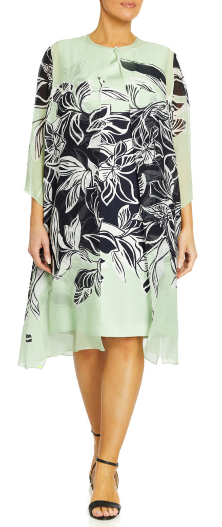 Piero Moretti Dress and Duster Coat Outfit Pistachio Green 