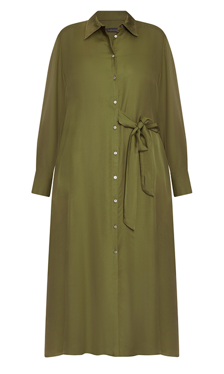 Elena Miro Shirt Dress Olive