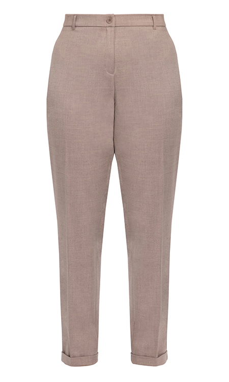 Elena Miro Trousers Slim Leg Taupe