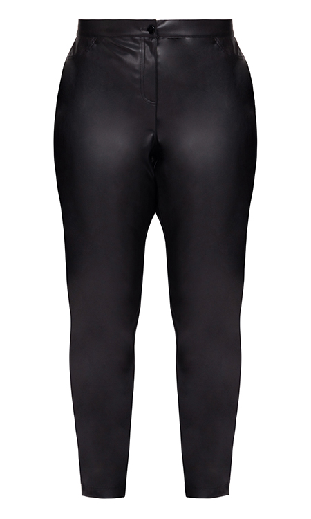 Luisa Viola Faux Leather Trouser Black